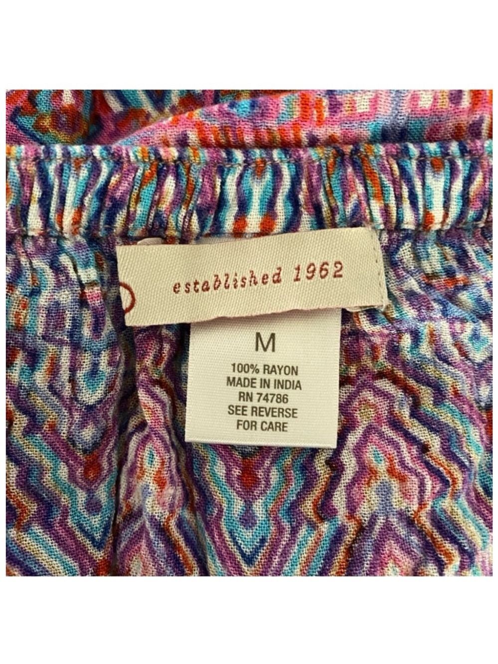 Dress Barn Boho Multi-colored Pattern Ruffle Hem Mini Skirt, M - Picture 5 of 6